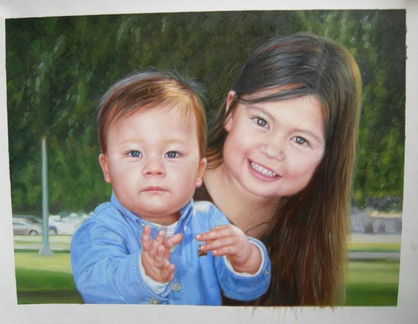 Children's Oil Portrait