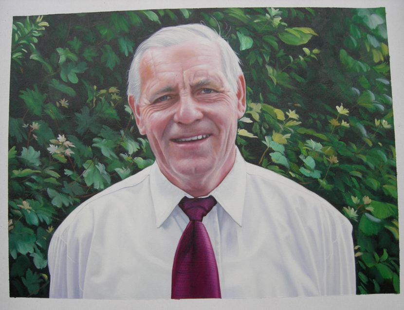 Senior Man's Oil Portrait