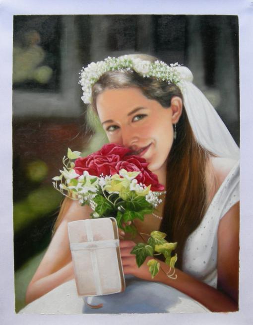 Bride's Oil Portrait
